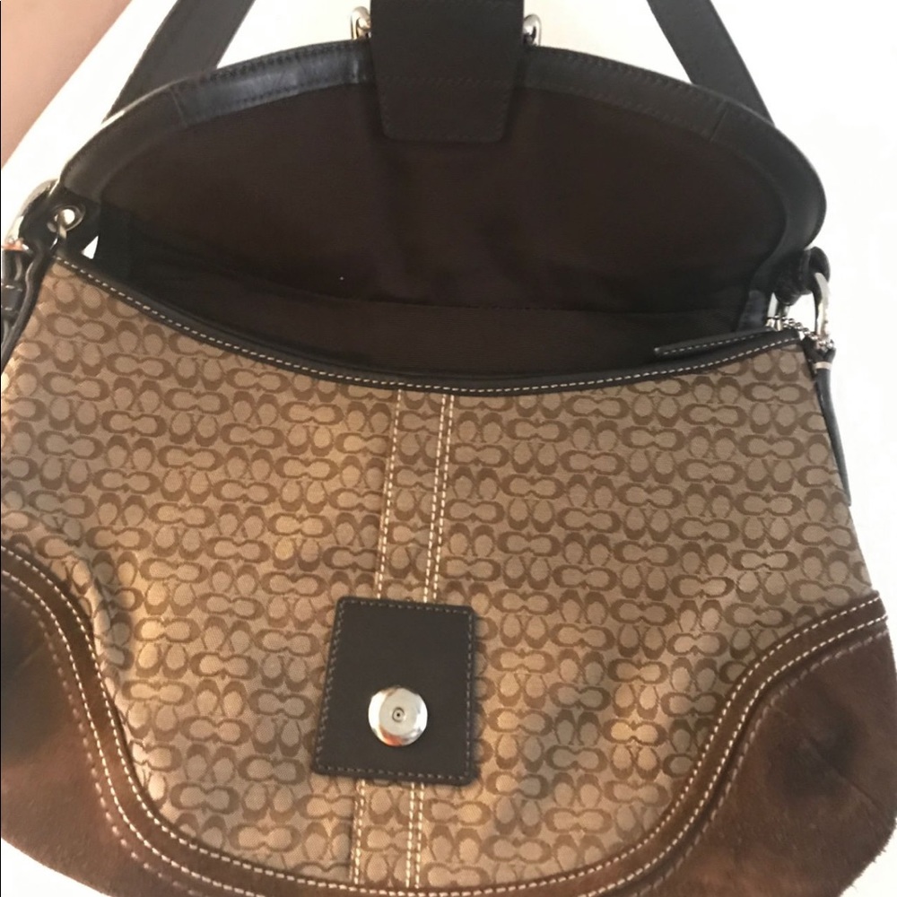 Coach purse, vintage brown C signature logo